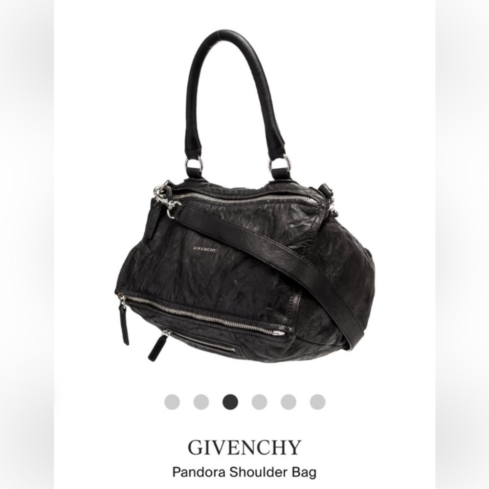Givenchy Pandora Black Leather Crinkle Bag - Picture 16 of 16